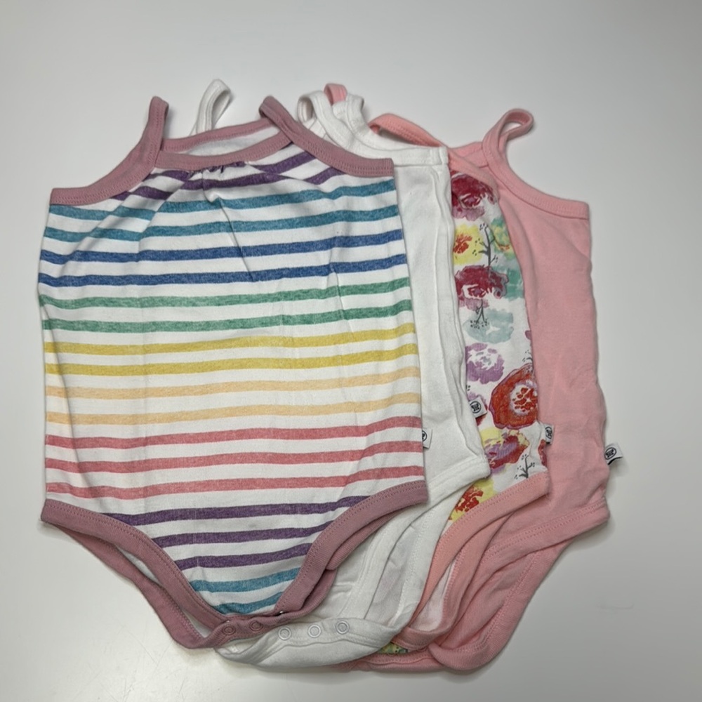 Honestbaby. Pack of 4- Cami bodysuits